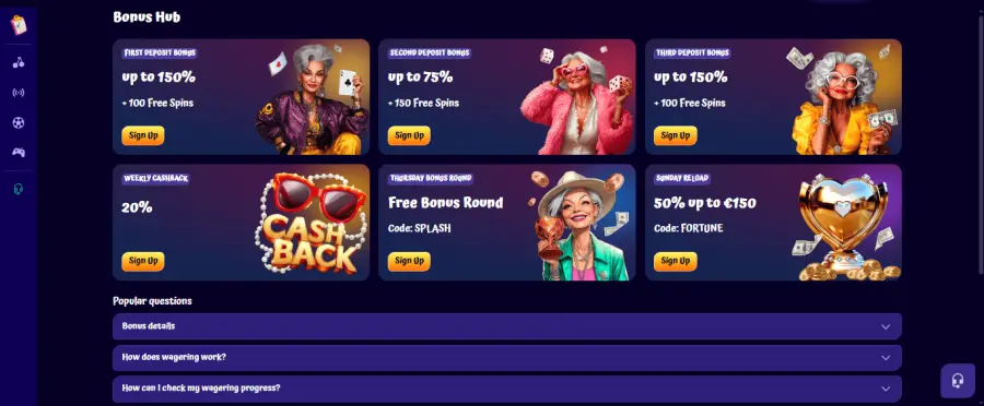 Spin granny bonus